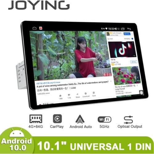 Android 10.0 Car radio player head unit GPS RDS support Carplay Universal BT 5.1 1280*800 10.1 " singe din 5G WIFI video player