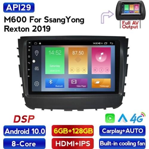IPS 4G LET DSP Android 10 for Ssang Yong Rexton 2019 Car Radio GPS Navigation Multimedia Player Touch Stereo 2 Din Player No DVD