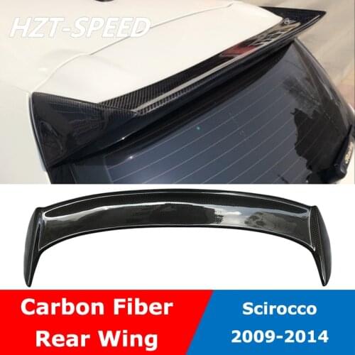 Scirocco Carbon Fiber Car Rear Spoiler Roof Wings Trunk Lip For Volkswagen Scirocco 2009-2014