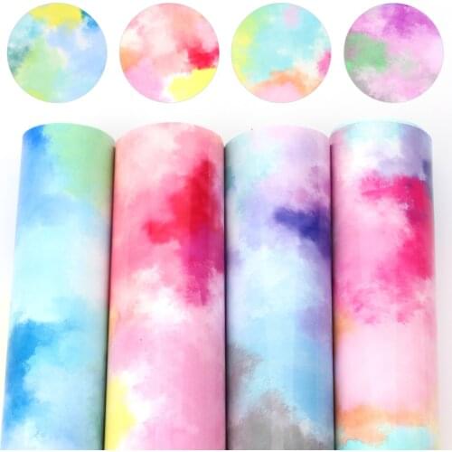 JOJO BOWS 22*30cm 1pc/lot Faux Leather Sheets Graffiti Printed Synthetic Leather Fabric By The Yards Wholesale Bulk DIY Hairbows