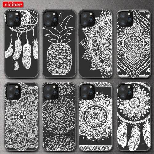 Mandala Dreamcatcher Phone Case for iPhone 11 12 Pro Max Mini Cover for iPhone 7 8 6 6S Plus X XR XS MAX SE 2020 Soft TPU Fundas