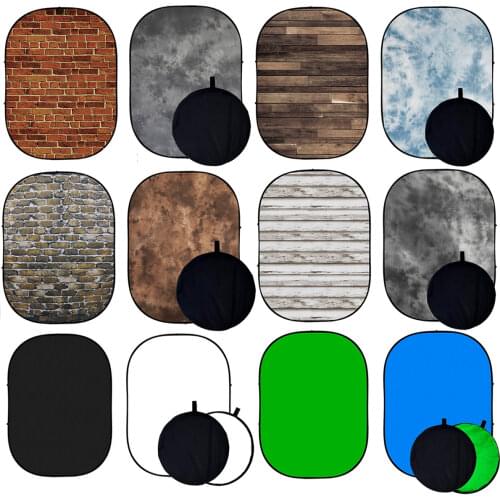 Double-Sided Pop-Out Muslin Backdrop Matte Collapsible Background No wrinkle Washable Photography Backdrops Bag Included 5X6.5ft