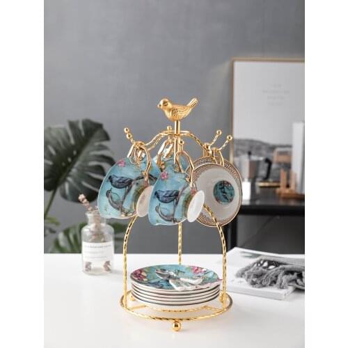 European Luxury Coffee Cups Saucer Set Porcelain Teacup Bone China English Afternoon Tea Party Wedding Gift Home Drinking