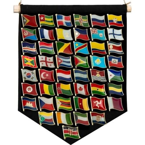 Flag Pins Country Flag Badge Flag Brooch National Flag Lapel Pin International Travel Pins Collections