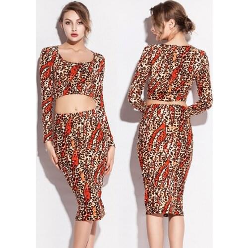 Classic Leopard Stretch Cotton Beach Wear Dress 2020 Women Sexy Multi Occasion Two - Pieces Cover Up Dress S.M.L.XL