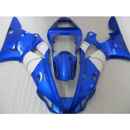Motorcycle Fairing kit for YAMAHA YZFR1 00 01 YZF R1 2000 2001 YZF1000 yzfr1 ABS TOP White blue Fairings set+gifts YH38