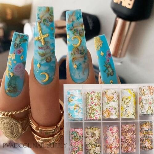 Angel Nail Art Water Transfer Sticker Decal Stickers Foils Wraps Acrylic Nails Decoration Manicure Tool