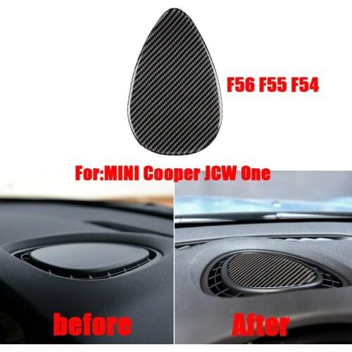 Carbon Fiber Car Console Air Outlet Vent Cover Stickers Interior Trim for Mini Cooper JCW One F56 F55 F54 Accessories
