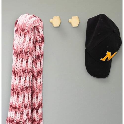 NHBR 4Pcs Modern Wall Hooks Made From Solid Brass Perfect Purse Wall Hanger Perfect for Coats Jackets Hats Scarves Bags