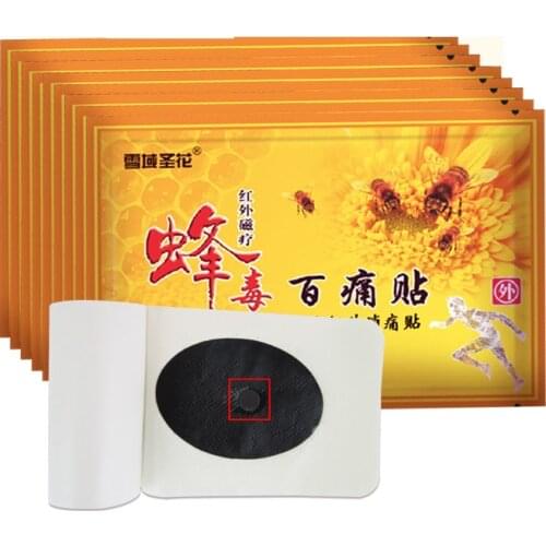 50PCS Chinese Medicines Bee Venom Balm Joint Pain Patch Neck Back Body Massage Relaxation Pain Killer Body Relax Plaster