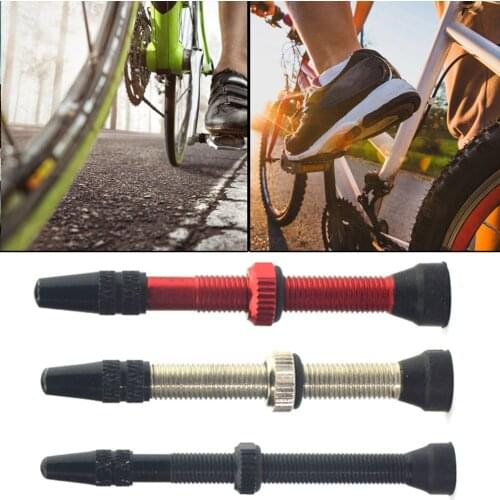 2pcs Durable Tubeless Bicycle Valve Brass Or Alloy Stem For Road Bike MTB Nipple With Alloy Valve Cap