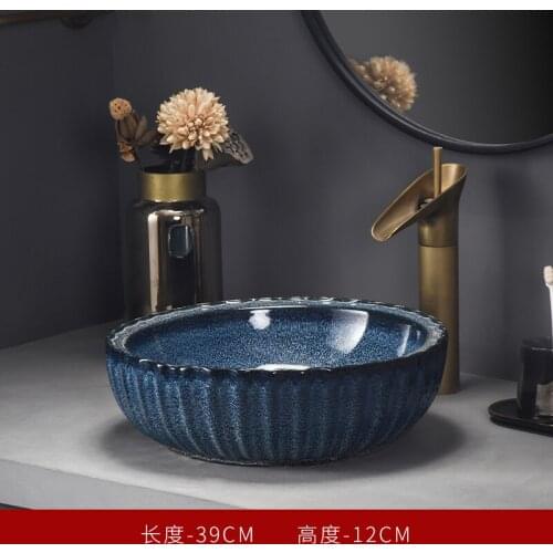Kiln into starry sky glazed above counter basin art ceramic wash basin creative hotel bathroom wash single basin household