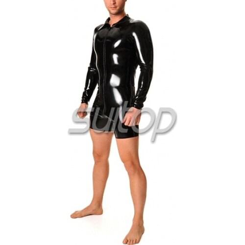 Rubber jumpsuit port Conjoined twin clothes latex bodysuit sports