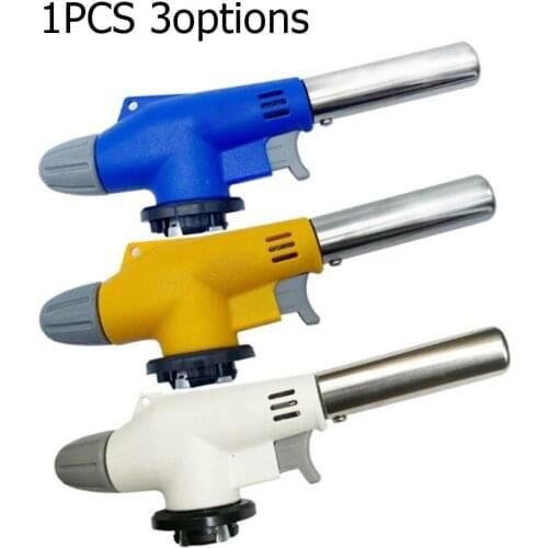 Automatic Ignition Baking Welding Tool Gas Torch Flamethrower Butane Burner For BBQ Camping Outdoor Hiking Fire Flame Gun