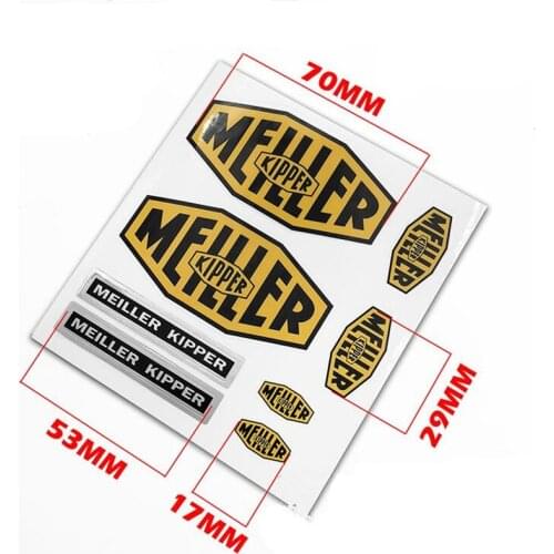 Tamiya arocs truck meiller kipper logo stickers for tamiya 1/14 rc tractor trailer benz 3363 remote control toys tipper truck