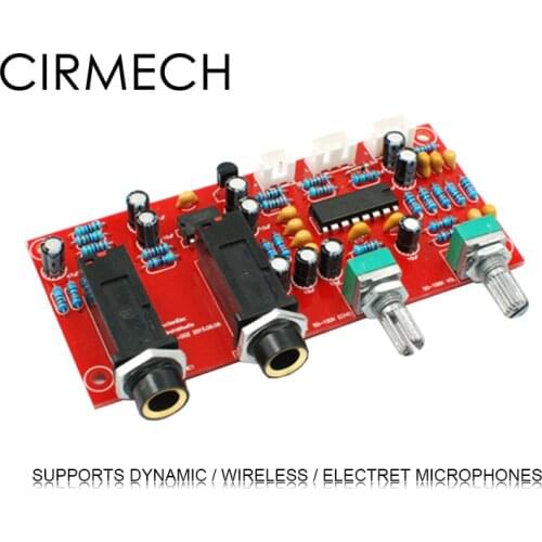 CIRMECH PT2399 NE5532 Karaoke board Microphone amplifier Board Preamplifier Reverberation echo board kit and Finished optional