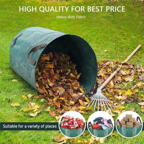 Large Capacity Foldable Leaf Trash Can For Garden Lawn Cleaning Heavy Duty Garden Waste Bag Kitchen Yard Waste Bin Bag