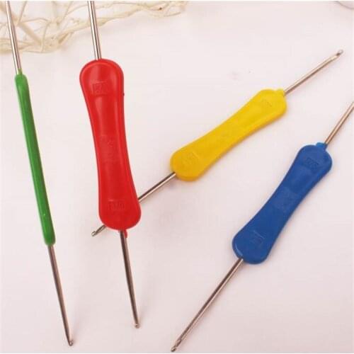DIY hand knitted sweater weaving tools Crocheted plastic handle double crochet sweater sweater size stainless steel