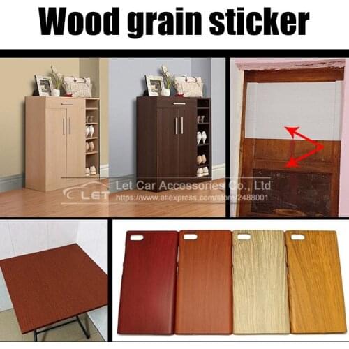 Top quality Self-adhesive Vinyl Wood Grain Textured Car Wrap Car Internal Stickers Wallpaper Furniture Wood Grain Paper Film