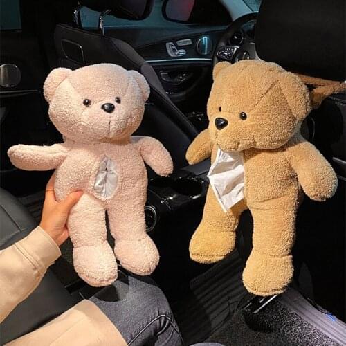 Car Seat Back Creative Car Seat Back Plush Little Bear Drawer Cartoon Cute Bear New Car Gift