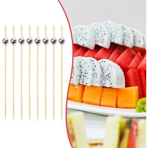 100Pcs/Bag Vegetable Sticks Healthy Portable Lightweight Fruit Food Salad Cake Picks Sticks Cocktail Toothpicks for Home