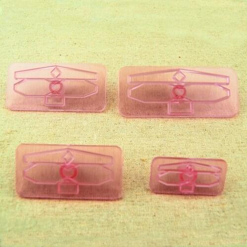 4PCS/SET Cake Decorating Tools Bows Plastic Fondant Mold Cake Decoration Cutter Bowknot Ties