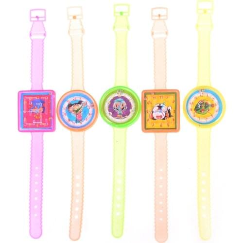 5pcs/lot Plastic Colorful Puzzle Watch Beads Toys Kids Maze Labyrinth Game Toys Gift