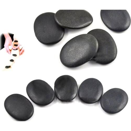 7Pcs/Set Safety Lava Natural 3*4cm Stones Energy Massage Hot Spa Rock Basalt Stones Wholesale