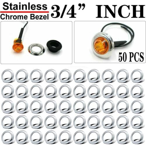 Accessories Stainless Steel Base 3/4" Led Marker Light Cover Parts Replacement Round