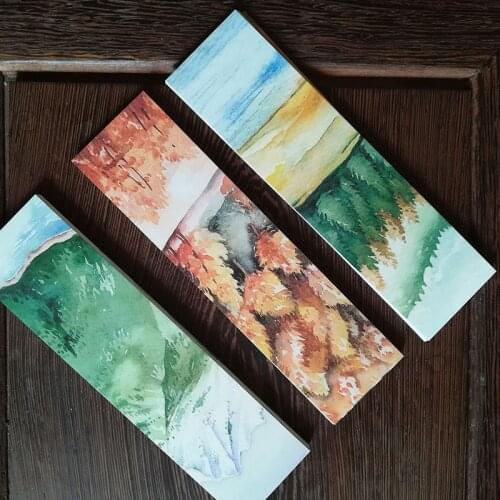 Watercolor Copy Card,Reference Card,Bookmark