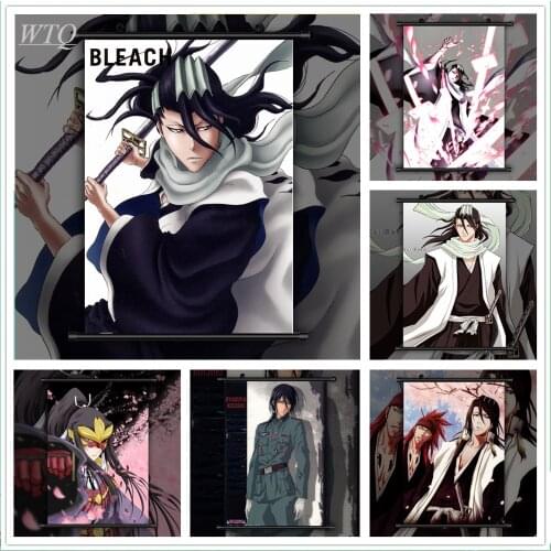 Anime Posters Bleach Kuchiki Byakuya Anime Manga Canvas Painting Wall Decor Retro Poster Wall Art Picture Room Decor Home Decor