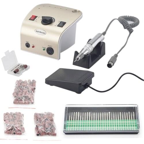 New 35W Nail Drill Set Pedicure 35000 RPM Electric Manicure Machine Nail Tools File Kit Electric Nail File Nail Supplies