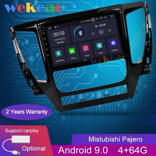 Wekeao Touch Screen 9'' 1 Din Android 9.0 Car Radio Automotivo Car Dvd Player For Mitsubishi Pajero Android Auto GPS Navigation