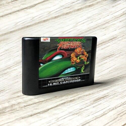 Turtles Tournament Fighters - EUR Label Flashkit MD Electroless Gold PCB Card for Sega Genesis Megadrive Video Game Console