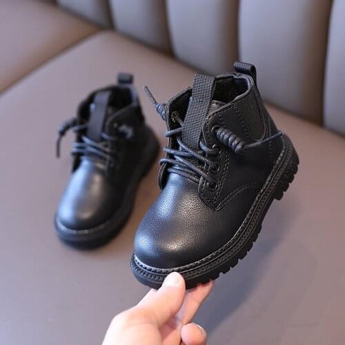 Children Martin boots girls British style boots autumn and winter baby single boots boys short boots