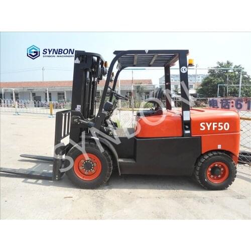 SYNBON 2020 5ton diesel hydraulic forklift truck forklift CE certification storage equipment Lifting transport machinery SYF50