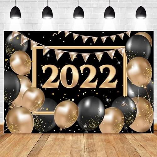 Yeele Photozone Happy New Year Backdrops Glitter Balloon Party Decor Background Photography Photographic For Photo Studio Prop
