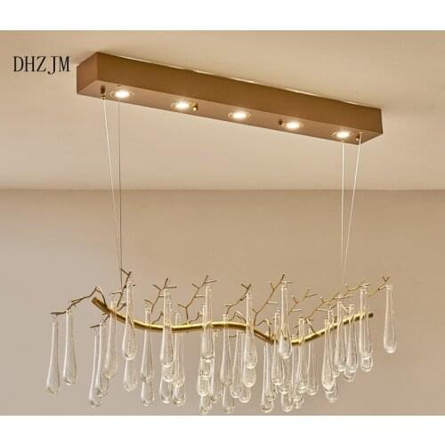 French Gold Lighting Artistic Branches French LED Crystal Light Living Room Ceiling Chandelier Lighting Fixtures Bar