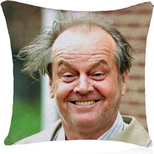 Heres Johnny Jack Nicholson sequin pillow |Cushion Cover with Sequins Pillow Cover magic pillow