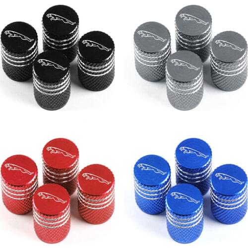 4pcs Car Wheel Tire Valve Caps Tyre Rim Stem Covers Airdust for Jaguar XF XE XFL XEL XJL XJ F-PACE E-PACE Car Accessories