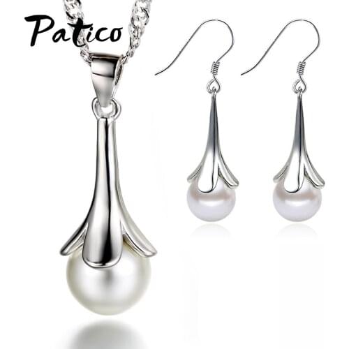 Korean Trend Women Moonlight Opal Drop Earrings Pendant Necklaces Elegant Jewelry Sets 925 Sterling Silver Lovers Gift Jewelry