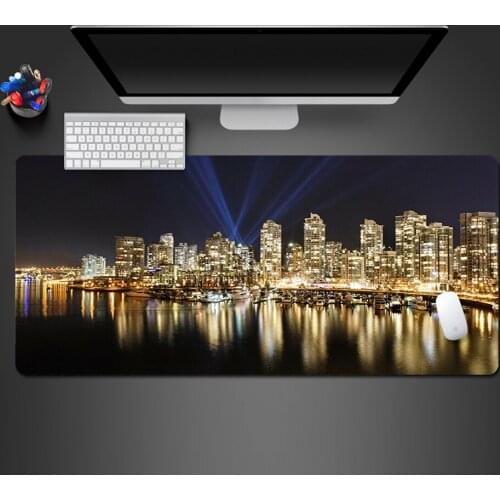 Urban Nightview Mouse Pad Computer Keyboard Mousepad Game Player Non-slip Game Pad Creative Computer Accessories Mousepad Mats