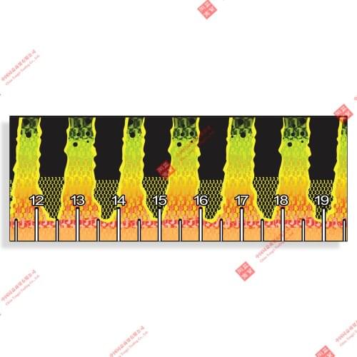 Creative Funny Racing Peacock Bass Ruler Sticker Boat Fishing Decal Racing Motorcycle Helmet Racing Stickers