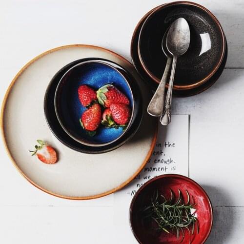 LUOKING 4.5 Inches 5 Inches Simple Ceramic Bowl Fruie Salade Rice Vegetable Small Soup Bowl Home Restaurant Seasoning Tableware