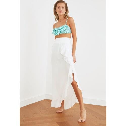 Trendyol Flywheel Detailed Viscose Skirt TBESS19WV0004