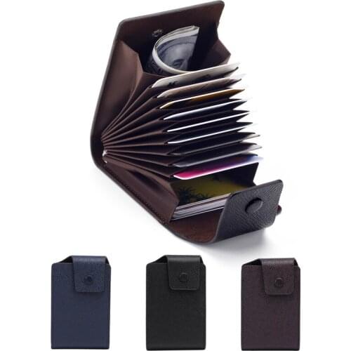 Fashion Unisex Business Leather Wallet ID Credit Card Holder Name Cards Case Pocket Organizer Money Phone Coin Bag