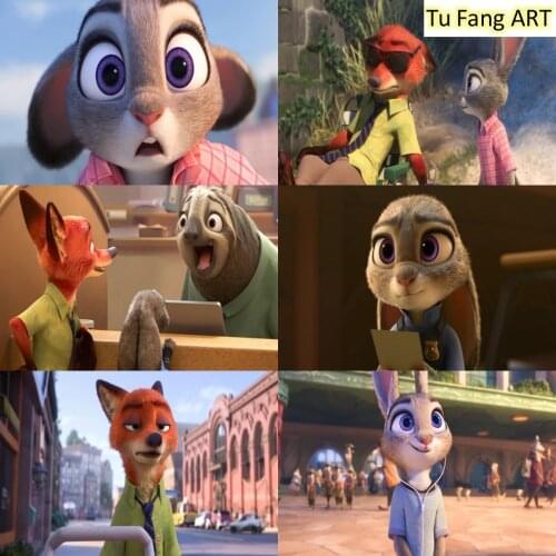 Cartoon Anime Canvas Painting Wall Art Disney Zootopia Posters and Prints Home Decoration Pictures for Living Kids Room Decor
