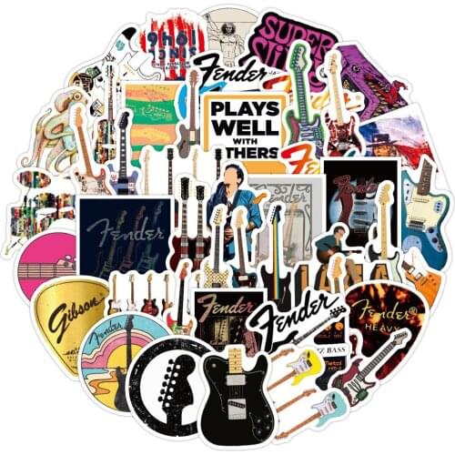 10/50PCS Rock Fender Stickers DIY Skateboard Fridge Guitar Travel Snowboard Motorcycle Luggage Classic Toy Cool Stickers