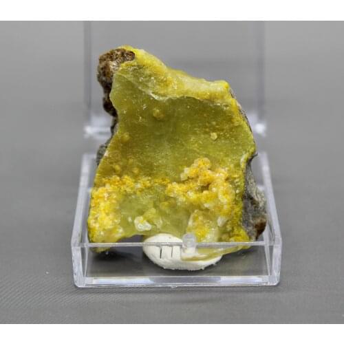 Very rare! 100% Natural yellow smithsonite Mineral Specimens stones and crystals healing crystals quartz box size 3.4 cm