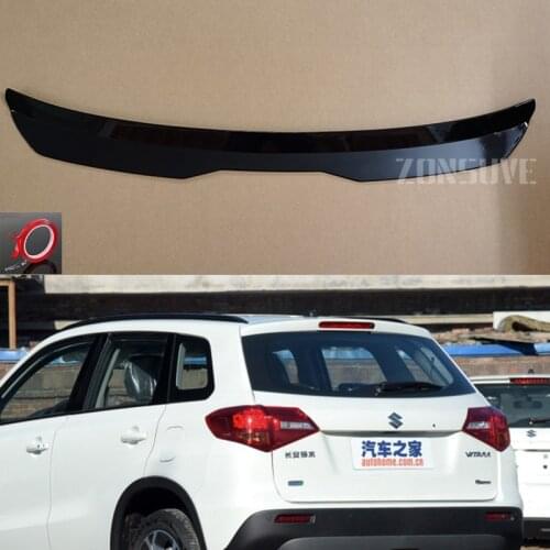 Use For SUZUKI Vitara 2016--2018 Year Roof Spoiler Carbon Fiber Look Accessories Body Kit Factory Style